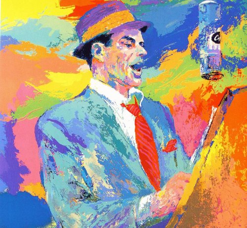 Leroy Nieman Frank Sinatra painting colorful.