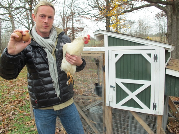 Proud chicken owner.