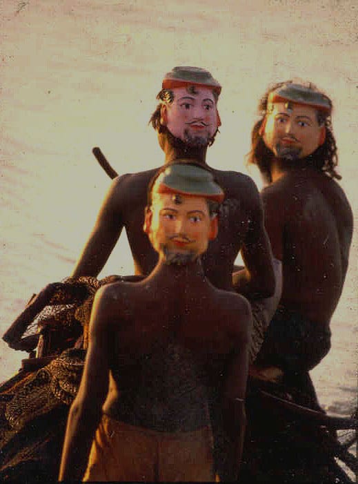 Fisher men wearing masks.
