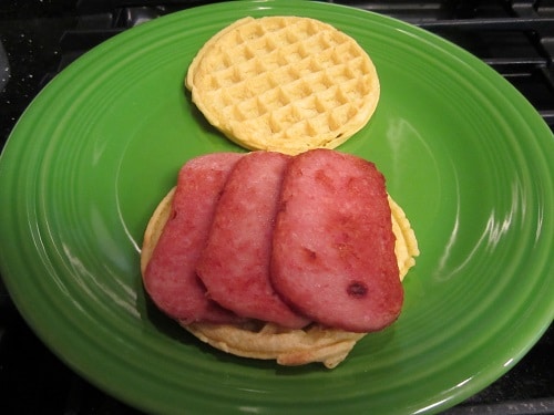 Ended up cooking way too much Spam. Luckily, it makes for a great sandwich later in the day with just bread.