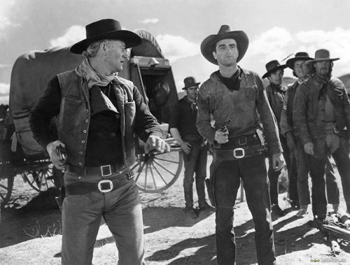 Película de cine del oeste del río rojo john wayne 