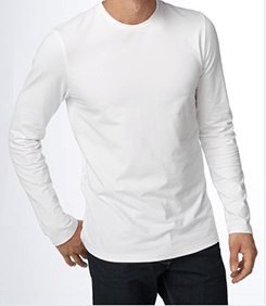 Vintage man wearing long sleeved t-shirt.