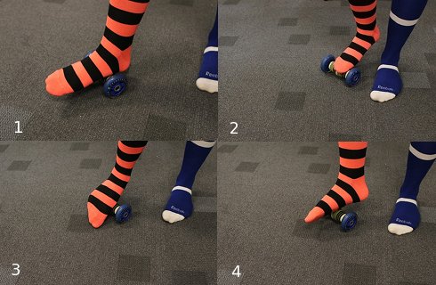 using ball for trigger points on feet 