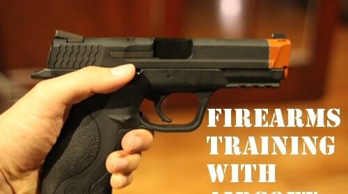Airsoft firearms training.
