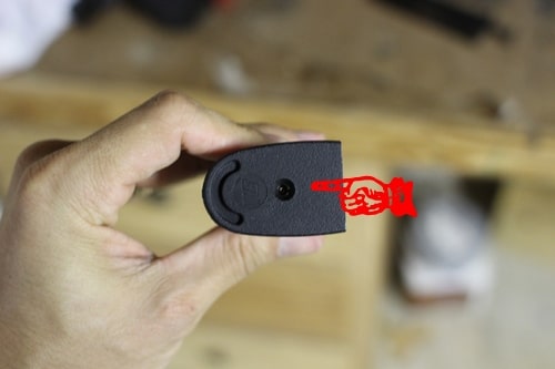 Where to insert gas on airsoft pistol.