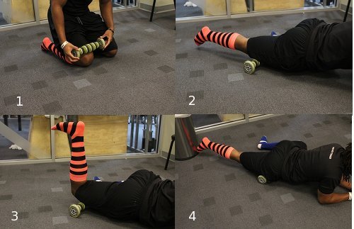 Rolling quads quadricep muscles trigger point release. 