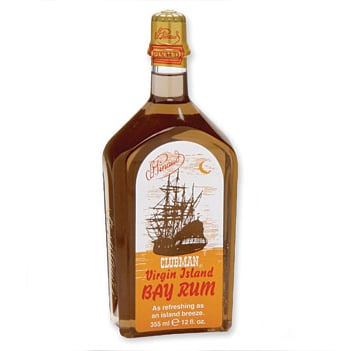 bottle of clubman virgin island bay rum 