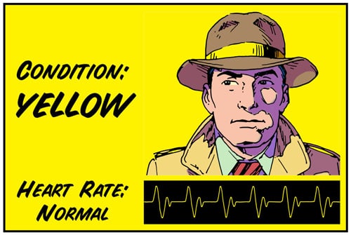 Yellow color code illustration.