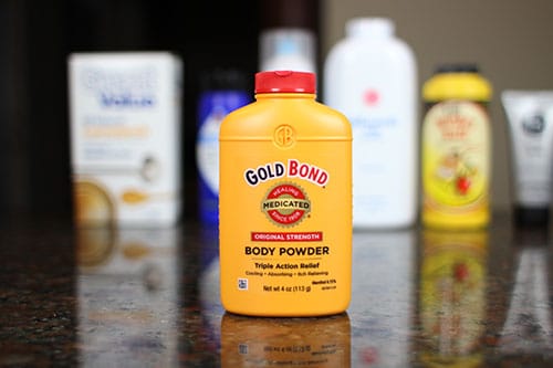 Gold bond medicated body powder.