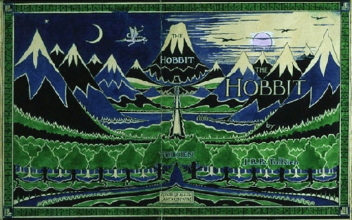 The hobbit is shown on a blue and green background, imparting valuable lessons of manliness.