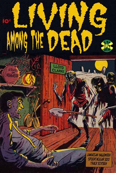 Living among the dead magazine comic cover.