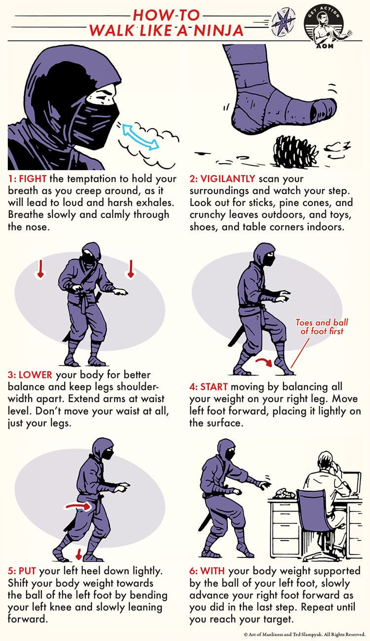 How to Walk Like a Ninja: An Illustrated Guide | The Art of Manliness