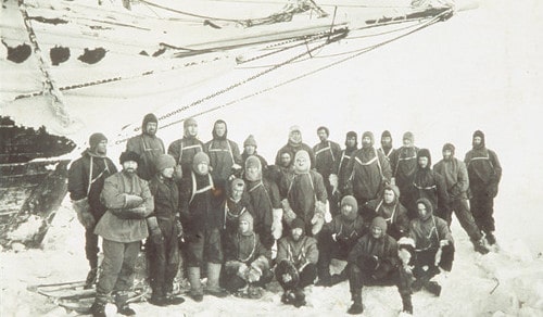 Ernest Shackleton Antarctic expedition crew photo.