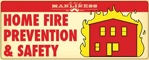 home fire safety illustration house on fire 