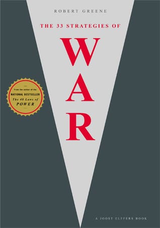 The 33 strategies of war by Robert Greene, book cover.