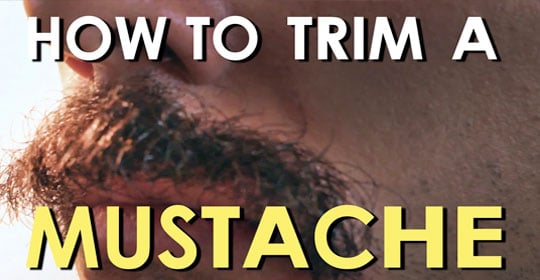 Learn how to trim your mustache with a helpful video guide.