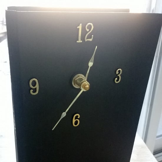 Diy handmade book clock crafts for men.