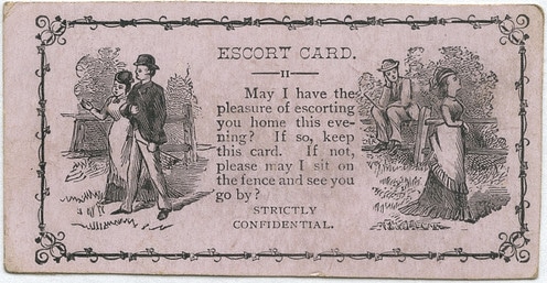 Vintage 19th century 1800s calling card.