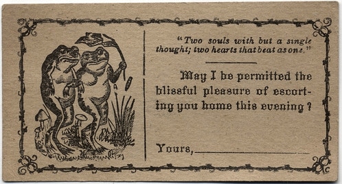 Vintage 19th century 1800s calling card.