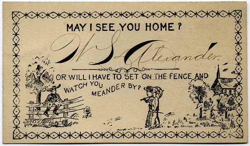 Vintage 19th century 1800s calling card.