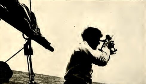 An old photo of a man with a gun, portraying the essence of Jack London's Manvotional spirit.