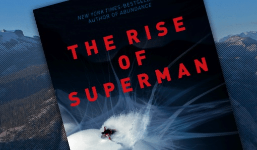 Check out the captivating "Rise of Superman" book cover featuring stunning artwork that embodies the concept of flow. This design is sure to catch the attention of fans of both extreme sports and the Art of