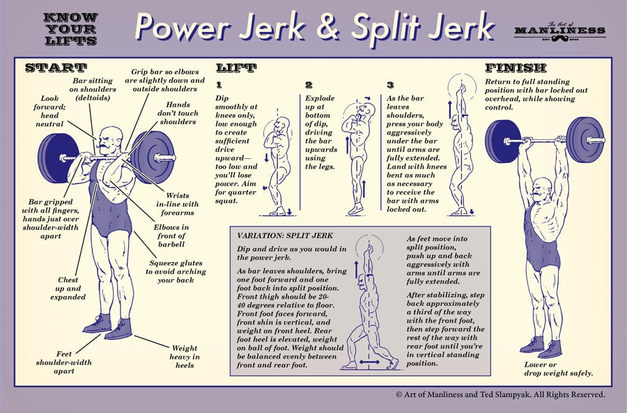 What are the 4 basic power lifts?