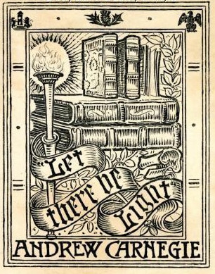 andrew carnegie Bookplate ex libris