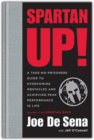 Book cover, spartan up by Joe De Sena.