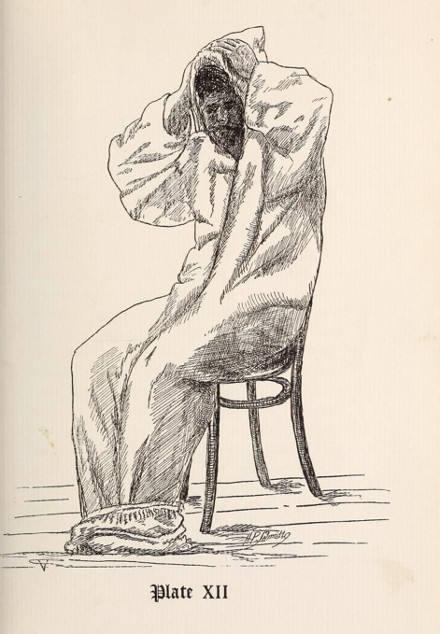 Vintage strongman in bathrobe illustration. 