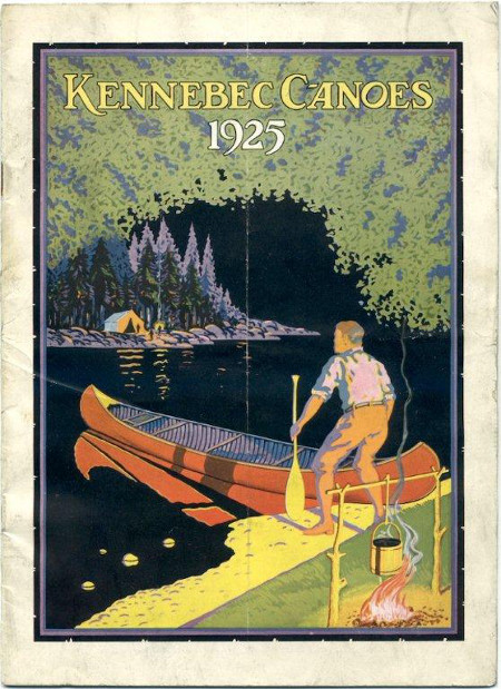 Kennebec canoes 1923 cover featuring Manvotional for vacation planning advice in a town life setting.