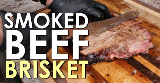 Video of smoked beef brisket on a cutting board.