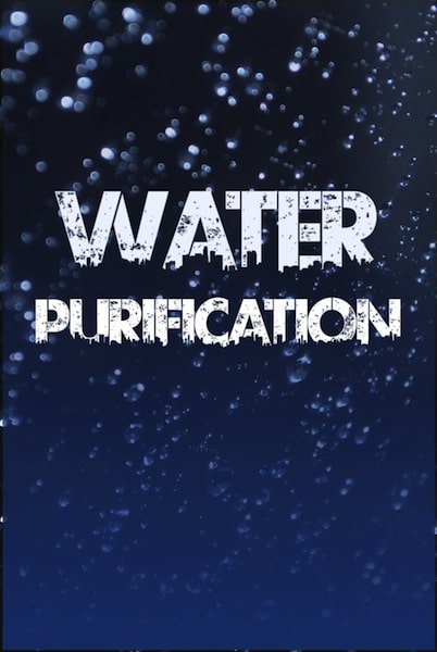 Book cover,Water Purification by Will Jameson.