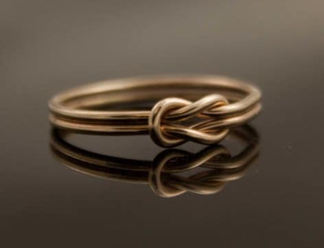 Eternal knot love symbol ring diamond ring alternative.