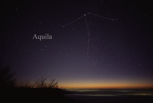 Representation of Aquila on sky.