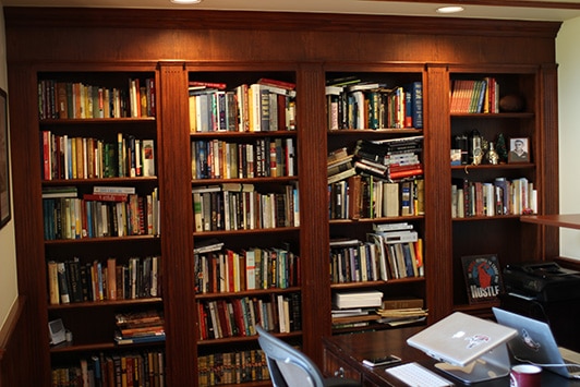 The Shelf Of Books in the Library.