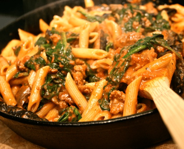 Homemade penne vodka.