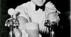 An Egg Cream aficionado in Brooklyn.