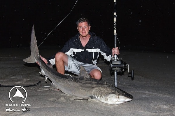 Stan Warren, founder of Requiem Fishing fishing shark
