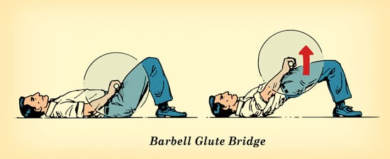 barbell bridge exercise undo damage of sitting