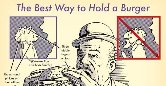The science of holding a burger.