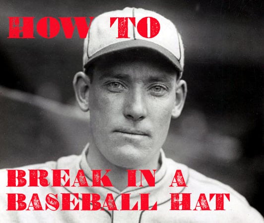 Vintage baseball player wearing a cap.