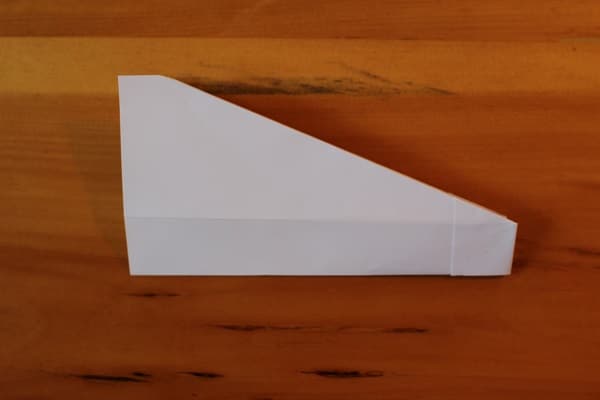 Step 5 — fold plan in half, in on itself. 