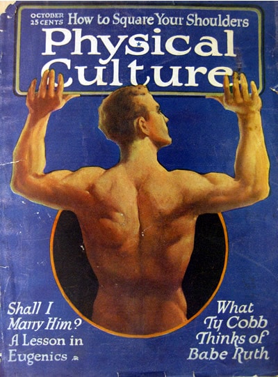 Magazine cover of physical culture.