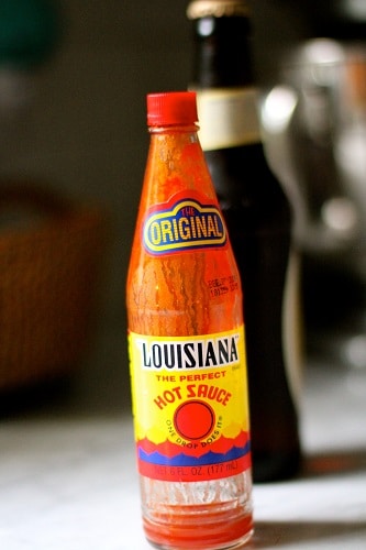 Louisiana original hot sauce bottle.