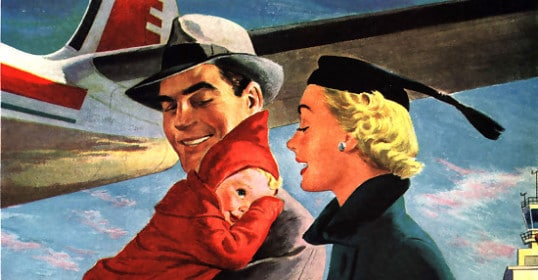 A man holding a toddler.