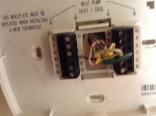 A wiring system of thermostat.