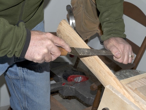 Diy ax handle shaping with rasp. 