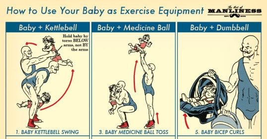 Guide on using baby exercise equipment.