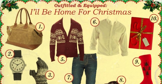 I'll be home for Christmas, outfitted with gifts and love.